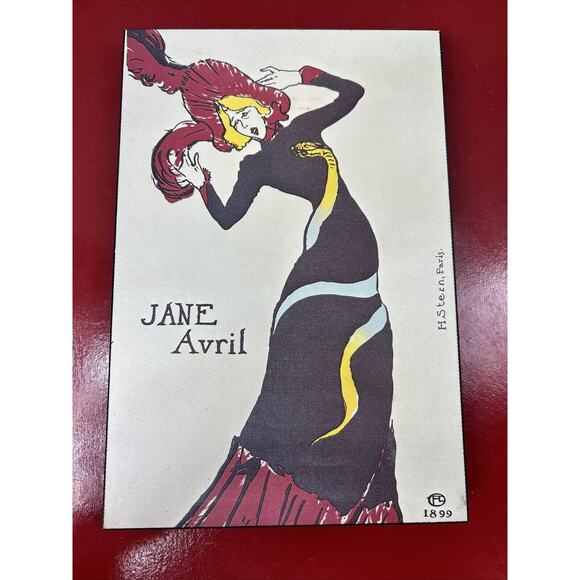 Toulouse-Lautrec Suite 1 Jane Avril & Ambassadors Set Of 2 Mini Print Wood 10x7 - Picture 2 of 8